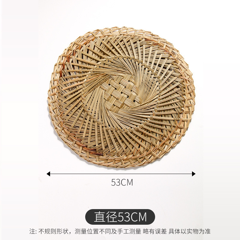 Al por mayor bolos al vapor almohadilla de aguja de pino almohadilla de hierba redonda tejida a mano cabeza de bolos al vapor cojín de jaula pequeña cojín de bolos de paleta