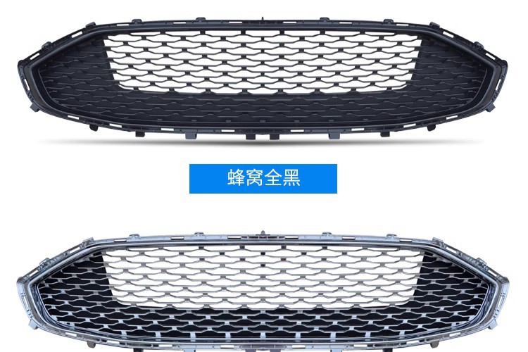 Suitable for 13/16/17/18/19 Models of the New Mondeo, Modified Honeycomb Mustang Style Upper Air Intake Grille with Chrome Plating