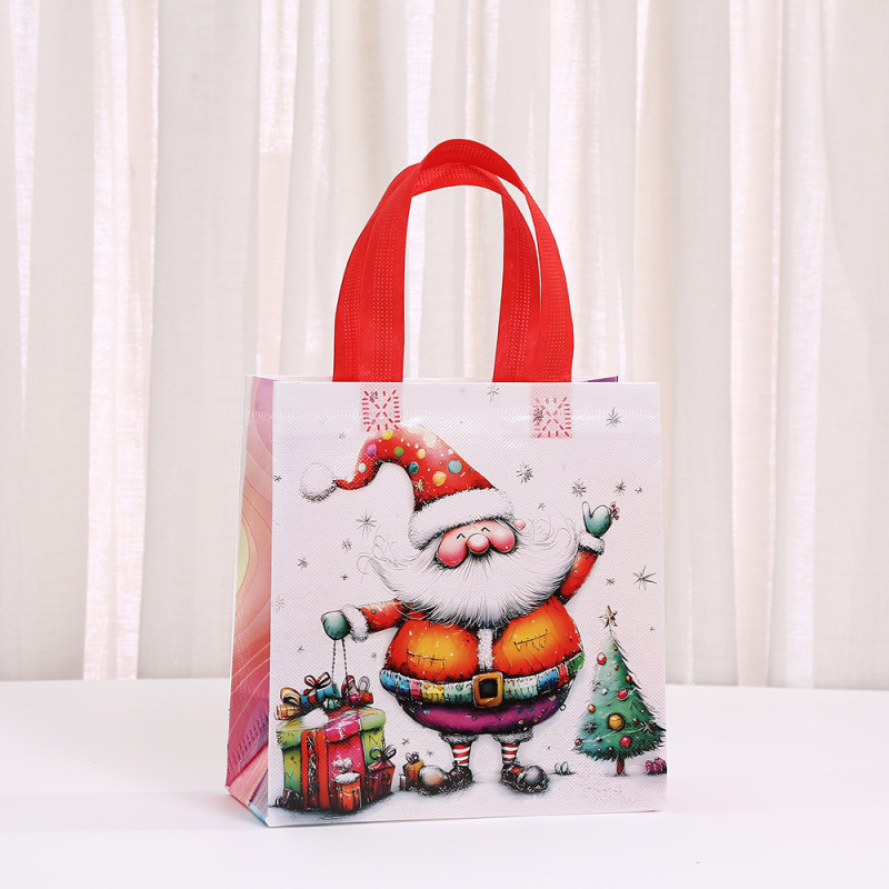 国境を越えた貿易クリスマスギフトバッグサンタクロースギフトキャンディーバッグホリデーギフトラミネート不織布バッグ在庫あり|undefined