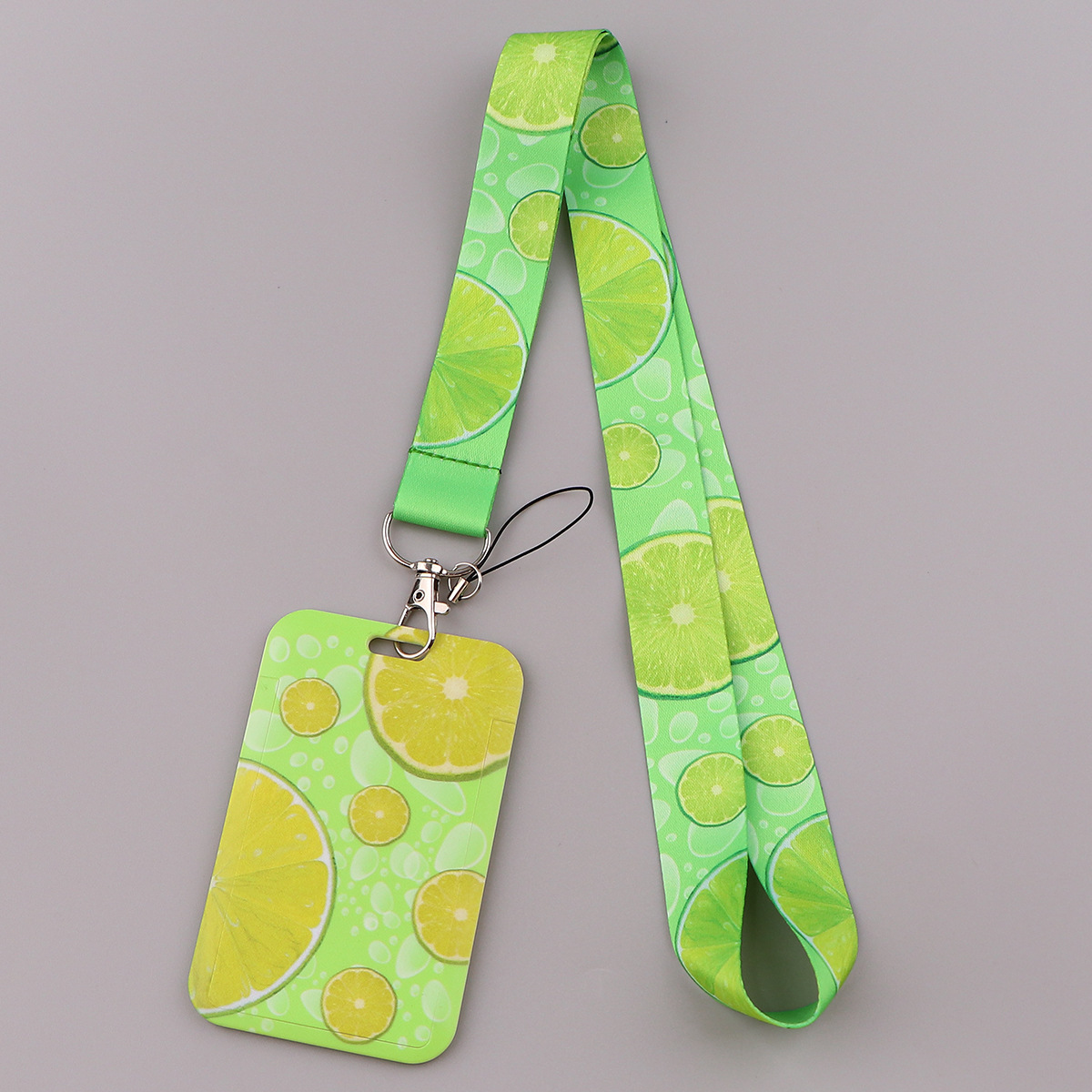 Nuevo tipo de comida pequeña cuerda de suspensión de plantas frescas animación correa de tejido de cuerda de suspensión de estudiantes combinación de cuerda de trabajo de tarjeta de teléfono móvil