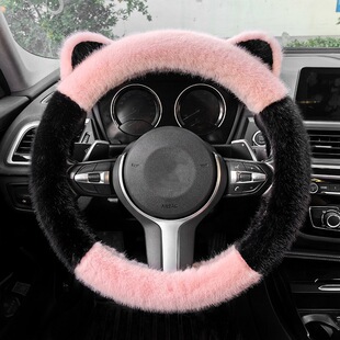 Manufacturers supply new car steering wheel cover plush high-end sense universal cat ears cross-border explosions set wholesale