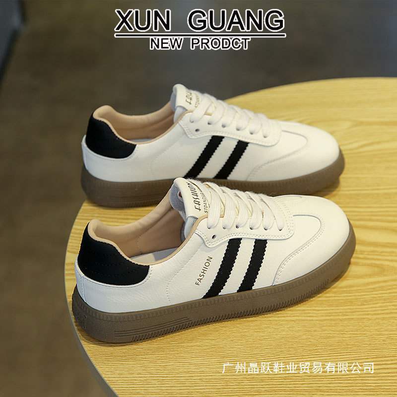 Cowhide Version of Forrest Gump Shoes for Women 2025 New Moral Training Shoes Versatile White Sneakers Women's Shoes Casual Sneakers