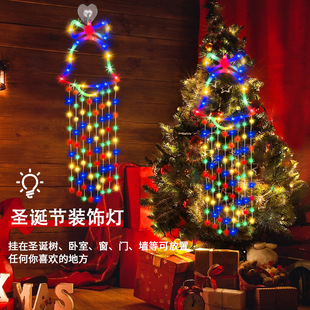 Christmas Bell LED Light String Small Ball Hanging Window Light Pendant Atmosphere Halloween Decoration Night Light Light String