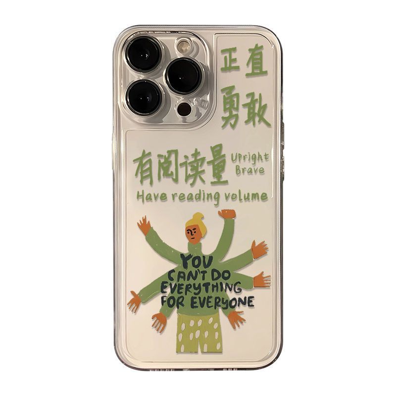 Funda Protectora Estilo Moderno para iPhone 16ProMax/14/14Plus/11Pro de Silicona Anticaídas
