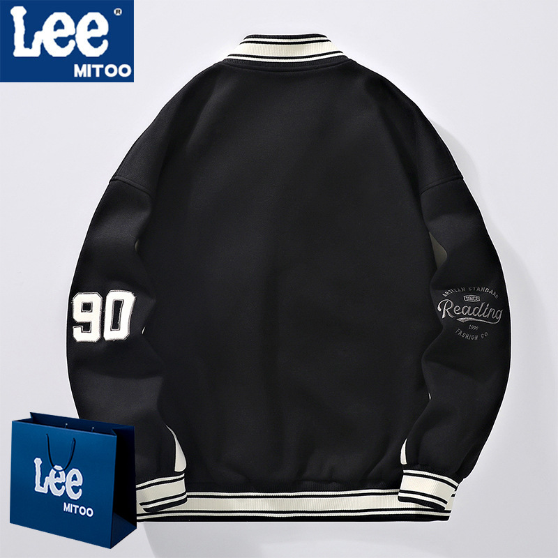 Lee & mitoo-Chaqueta holgada informal para hombre, uniforme de béisbol más fácil de combinar, primavera 2023