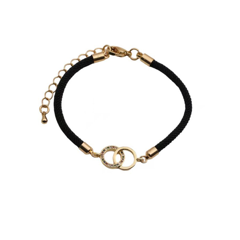 Copper Zircon Geometry Bracelet Fashion Tree of Life Star Aircraft Bracelet Wholesale