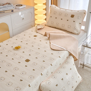 Pure Cotton Bed Cover Three-Piece Set 2025 New Four-Season Universal Tatami Cotton Thick Bed Sheetss Non-Moving Single Kang Cover