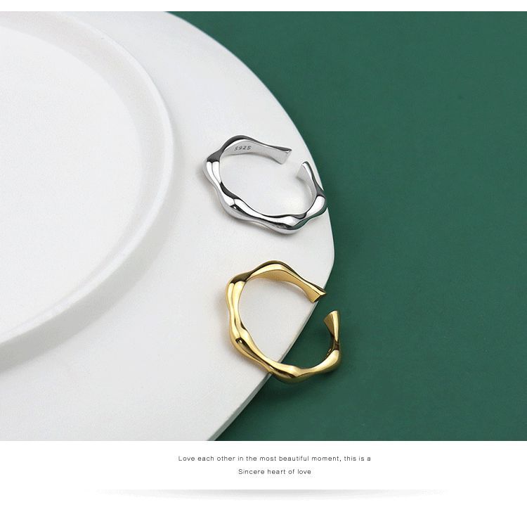 2021 new geometric irregular ring fashion Korean open ringpicture18