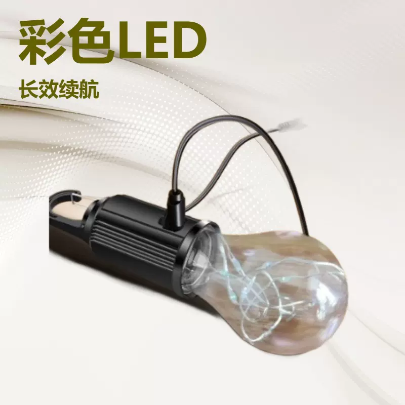 跨境太阳能灯露营应急灯泡钨丝灯充电驱蚊灯便携式户外照明野营灯