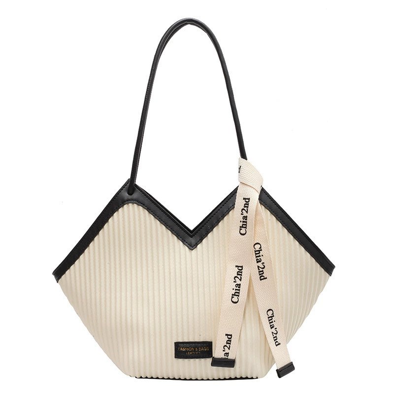 Capacious One-Shoulder Tote Bag, Korean Style, Custom Made, Large Capacity