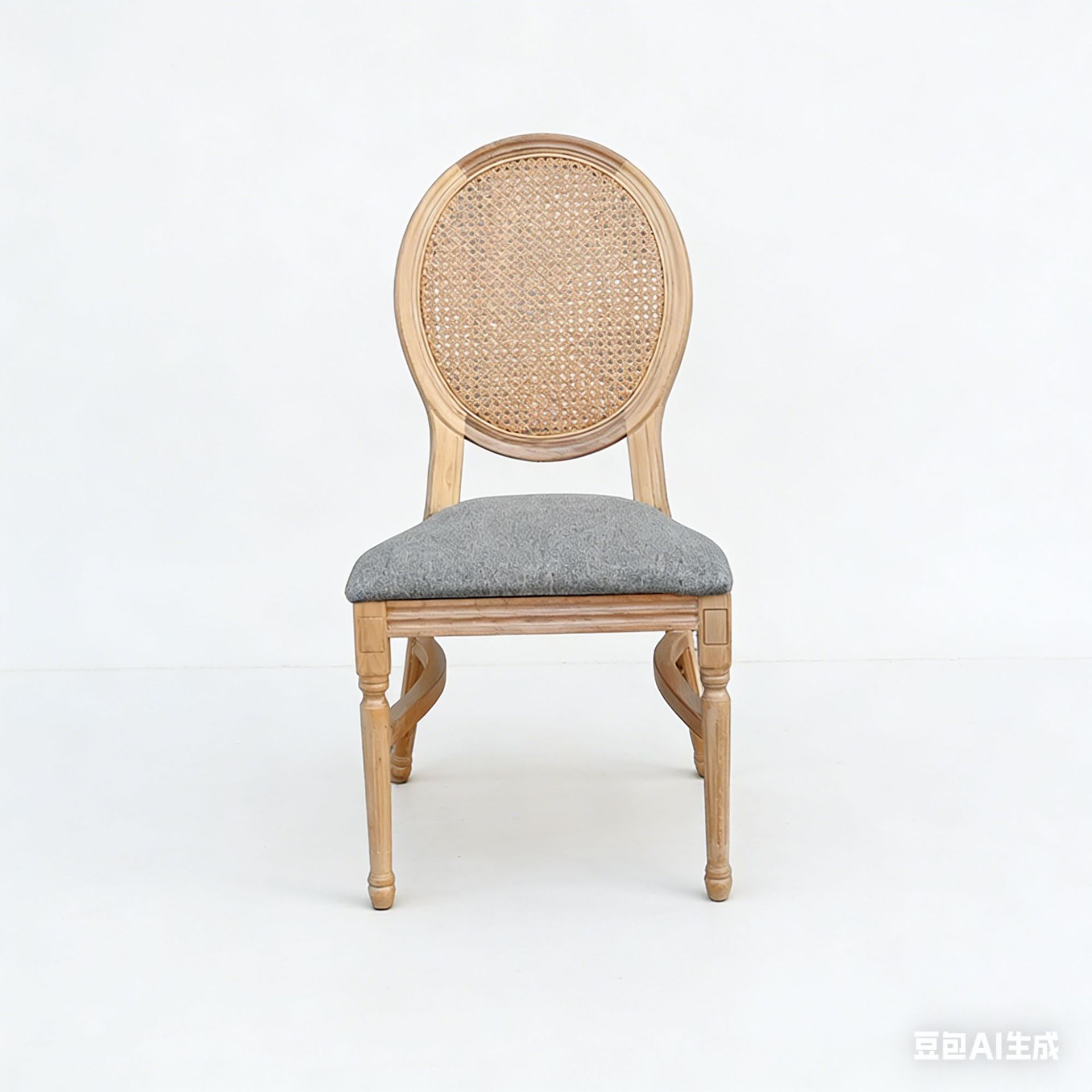 Sillas de madera sólida, sillas de estilo retro americano, sillas de respaldo redonda, sillas de pórtico, sillas blancas, marco de sillas al por mayor