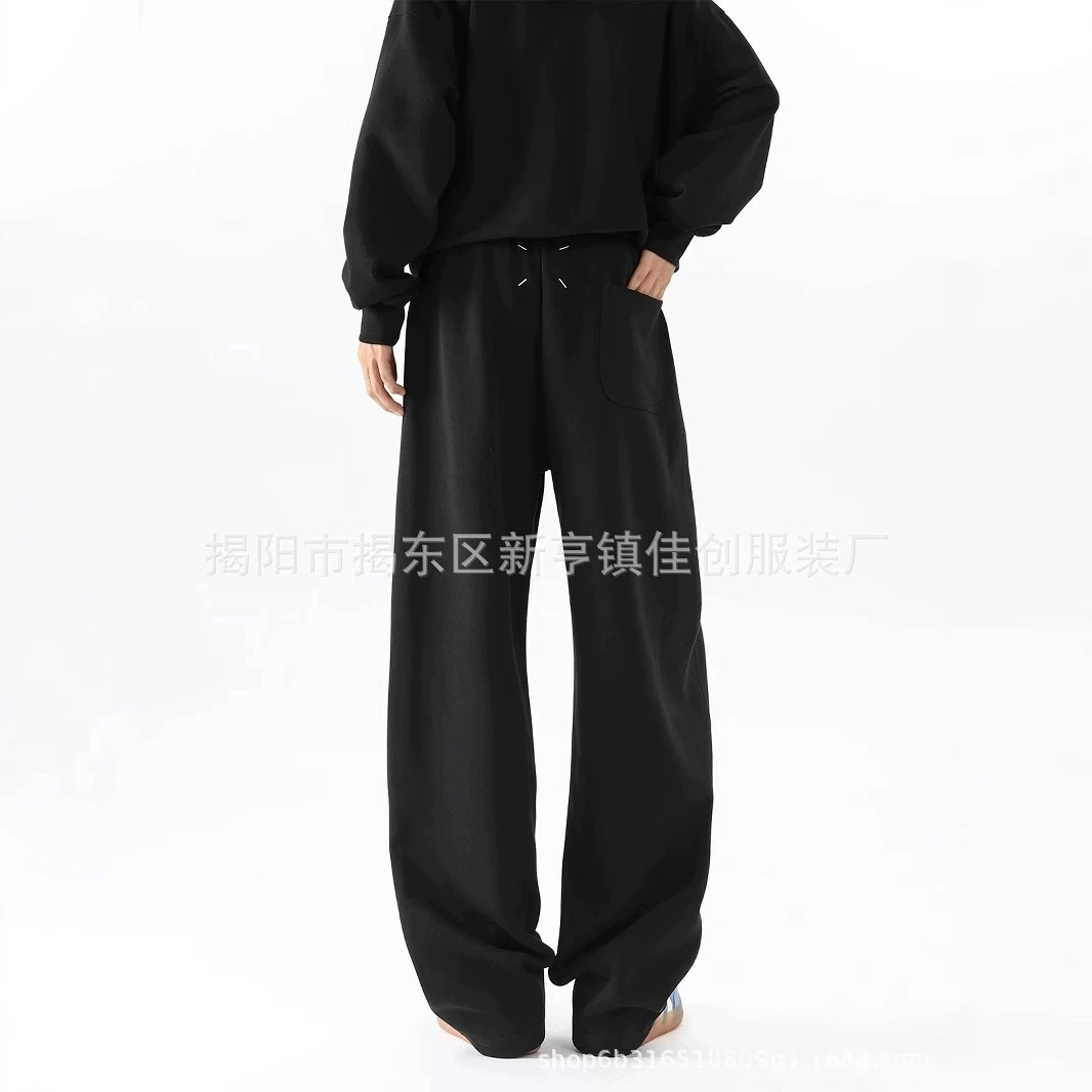 Прямые спортивные повседневные брюки мужские и женские весенние и осенние новые модные дикие брюки простой американский ретро сплошной цвет свободный