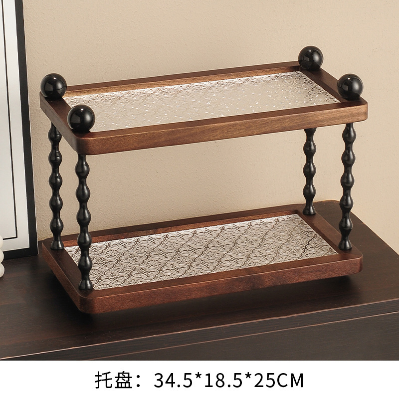 相思木置物架化妆品香水摆放架工位桌面收纳书架茶杯架子展示架|undefined