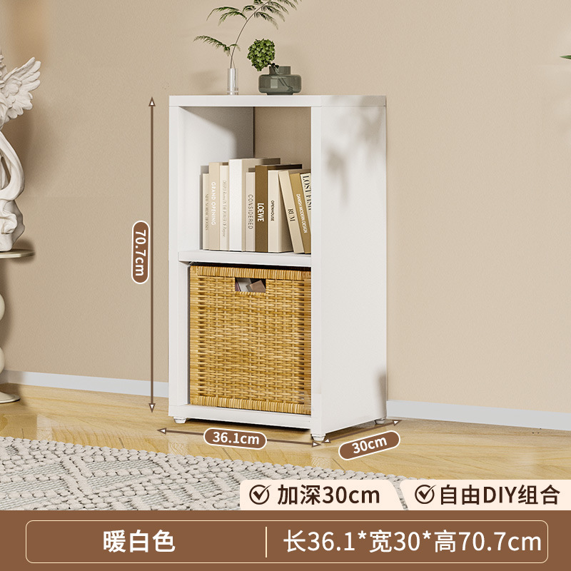 钢制格子柜家用客厅储物柜落地自由组合式书架儿童收纳绘本架矮柜|undefined