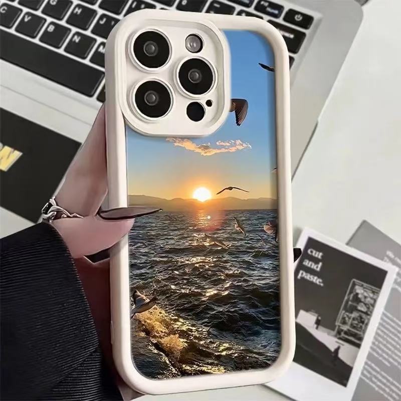 Sunrise Scenery Apto para iPhone 16 Funda para teléfono móvil 11 Apple 15 Anti-caída 14 Europa y América 13promax Nuevo 12xr