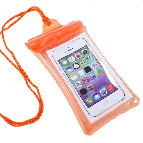 Tri-fold airbag Velcro mobile phone waterproof bag transparent diving mobile phone case seaside swimming upstream floating touch screen