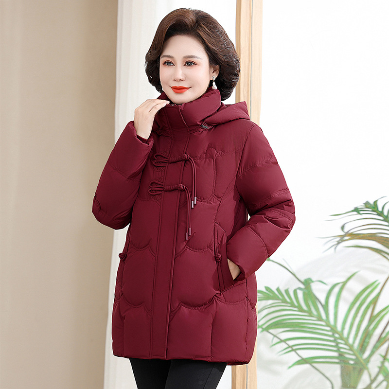 Winter fashionable elegant retro keep warm velvet down jacket