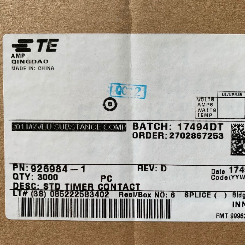 Original Factory Stock 926984-1 Supplies Genuine Te Terminals Original Factory Stock 926984-1 Supplies Genuine Te Terminals