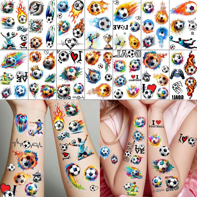 European and American Football World Cup Temporary Arm Tattoos Long-Lasting Cross-Border Simulation Stickers TEMU Amazon Tattoo