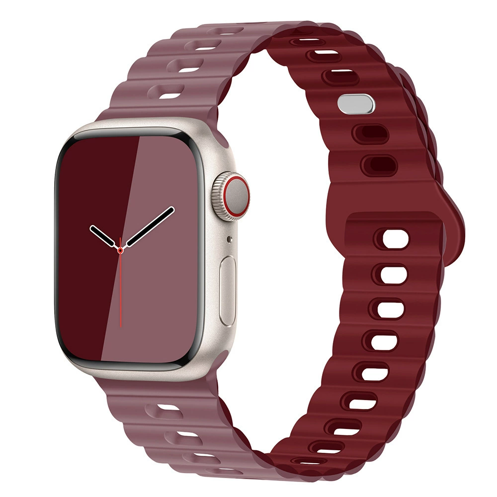 Apple, силиконовый браслет для часов, двухцветные дышащие спортивные часы