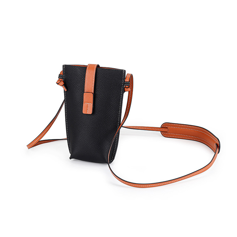 genuine leather Mobile phone bag Mini 2021 new pattern Simplicity Little bag Top layer leather fashion Inclined shoulder bag Mobile phone bag