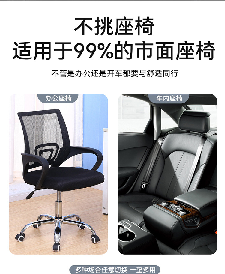 2025 New Perforated Full Leather Memory Foam Buttocks Cushion Four-Season Universal Car Seat Cushion