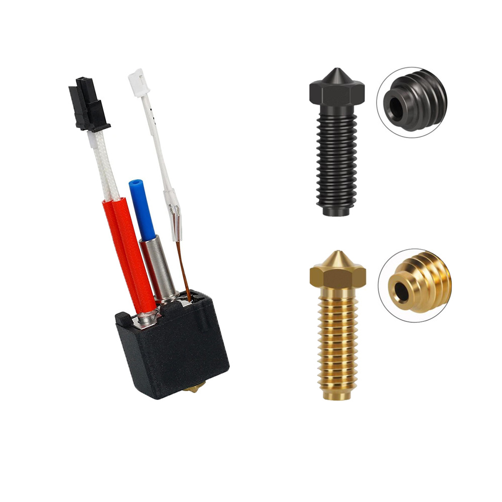 3D打印机配件Anycubic Kobra2/2Pro挤出喷头热端散热块硬化钢喷嘴