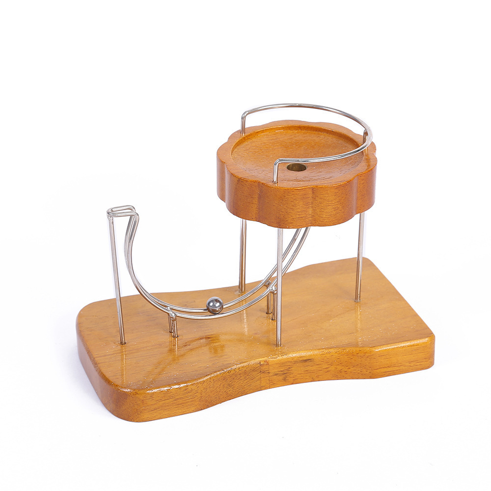 Nuevo producto transfronterizo Kinetic Art movimiento perpetuo bola de acero dinámica arte adorno circular productos de madera modelo péndulo