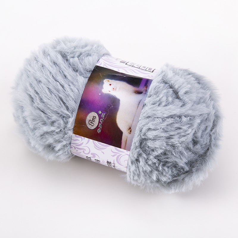 Imitación de visón terciopelo grueso lana tejida a mano DIY Imitación Piel terciopelo visón terciopelo sombrero bufanda manta hilo al por mayor