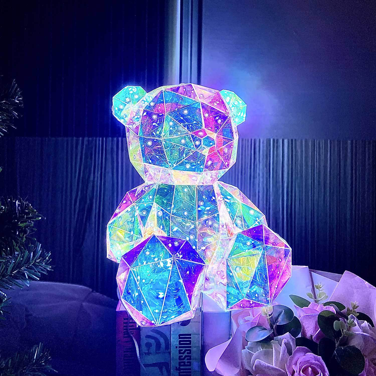 Regalo de cumpleaños para niñas creativo colorido luminoso oso muñeca conejo 520 regalo del Día San Valentín