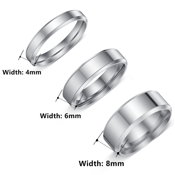 classic glossy ring stainless steel