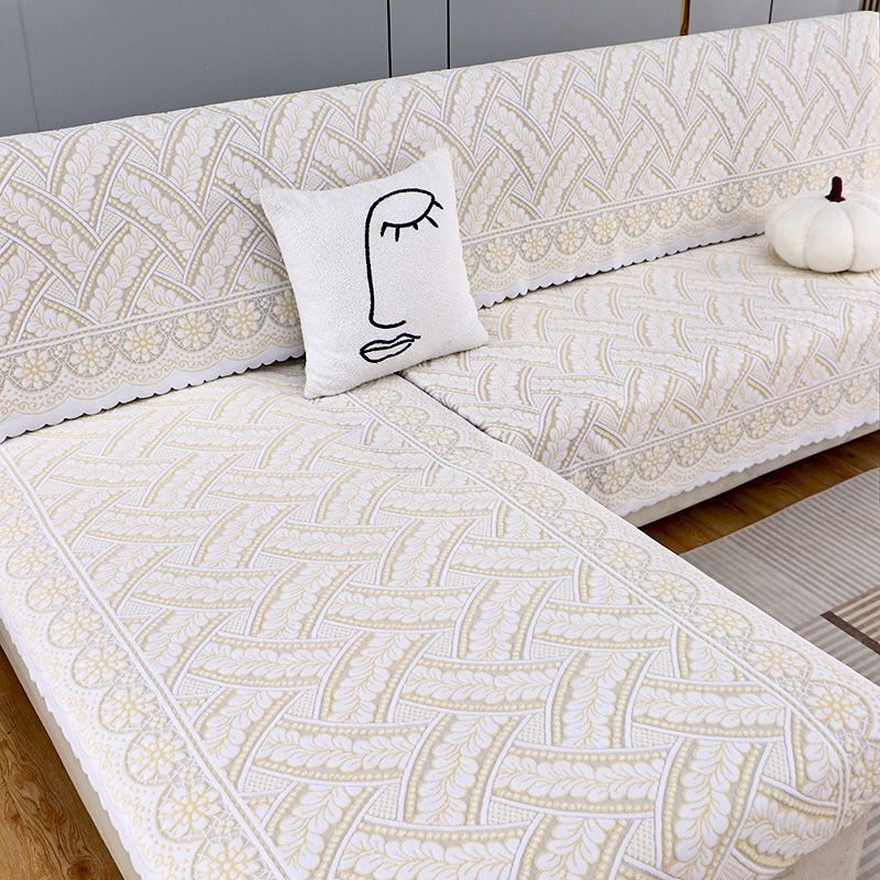 Thickened Sofa Cover Lace Straight-Row Simple Fabric Sofa Cushion Versatile Backrest Armrest Cover Universal Cover