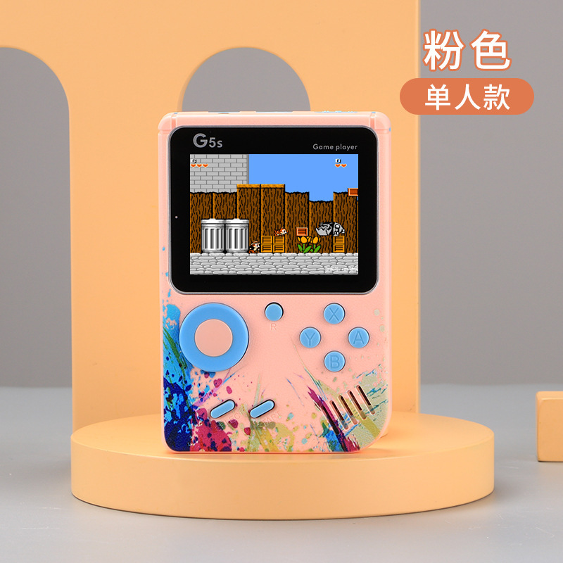 Máquina de juego portátil de macarons colorida transfronteriza G5, juguetes nostálgicos para niños y estudiantes, máquina retro mini 500 en uno