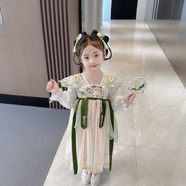 女童汉服春秋装儿童襦裙中国风小女孩唐装连衣裙节假日演出服批发