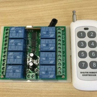 Pengjing wholesale 12V8 wireless remote control switch learning 8 controller relay intelligent switch