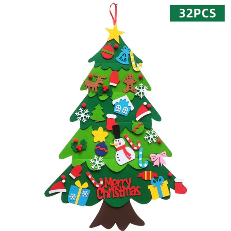 2024款毛毡圣诞树圣诞节装饰DIY圣诞挂饰圣诞节用品