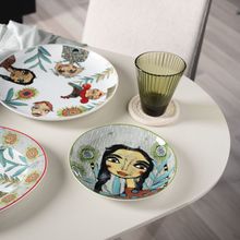 水彩手绘盘南非人物画复古陶瓷餐盘酒店样品间装饰盘跨境浅盘