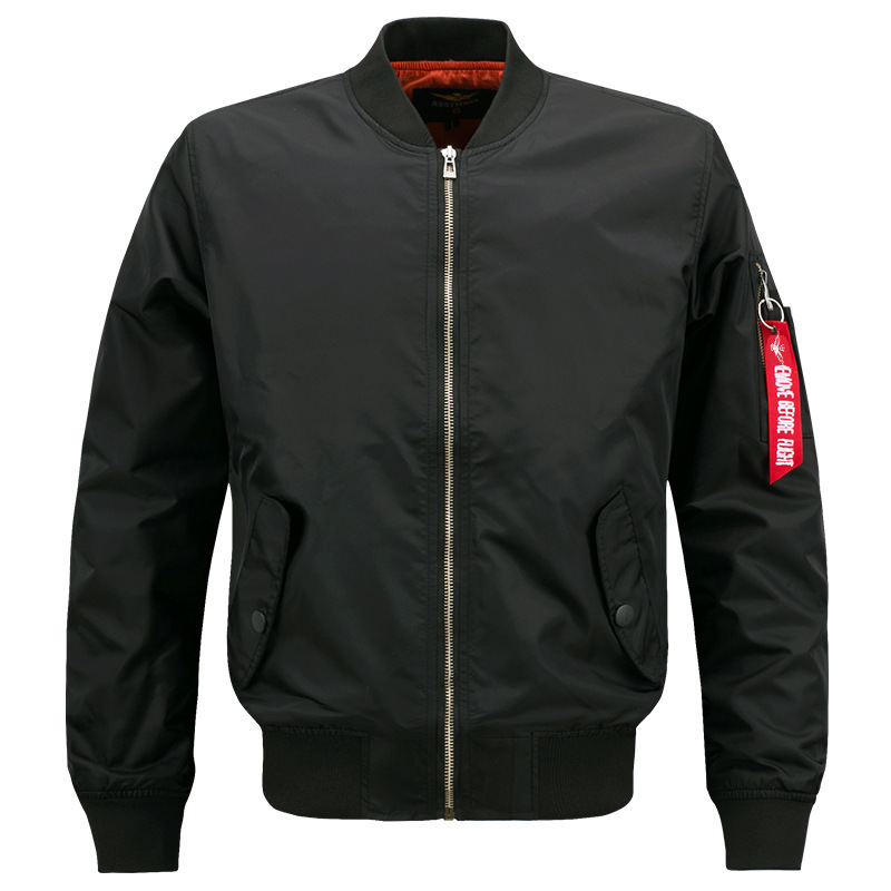 Fat guy large size men's sports leisure stand collar jacket Air Force One MA01 aviator men's jacket printing Fat guy large size men's sports leisure stand collar jacket Air Force One MA01 aviator men's jacket printing