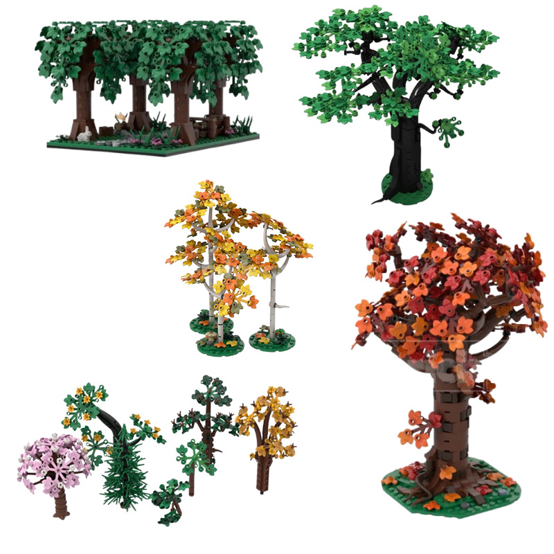 Building Block Tree Toy Model Small Particle Construction Set_voghion.com