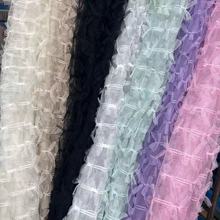 钩绣网布立体蝴蝶结爆款网纱玩具童装面料