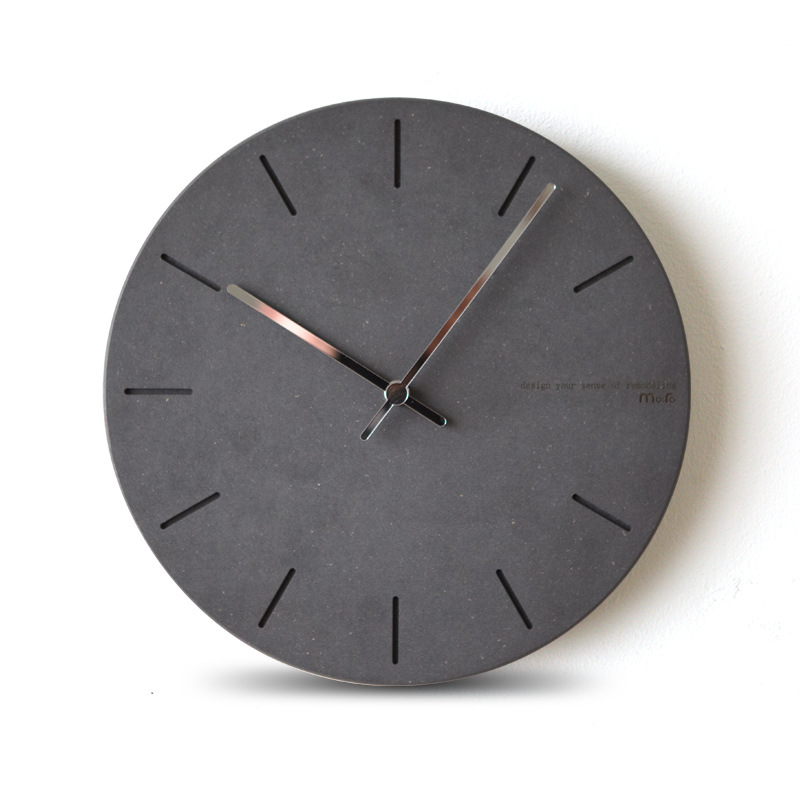 Reloj de pared silencioso minimalista Wozoom, reloj de pared creativo para oficina, reloj de estilo europeo de 12 pulgadas