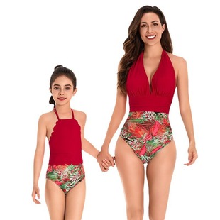 AliExpress Parent-child Swimsuit 2025 New Sexy European and American High Waist Bikini Children's Foreign Trade Mother-daughter Swimsuit