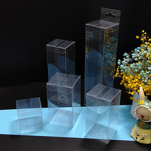 正方形4-6cm现货PVC透明日用百货球类鲜花手办礼品精油塑料包装盒