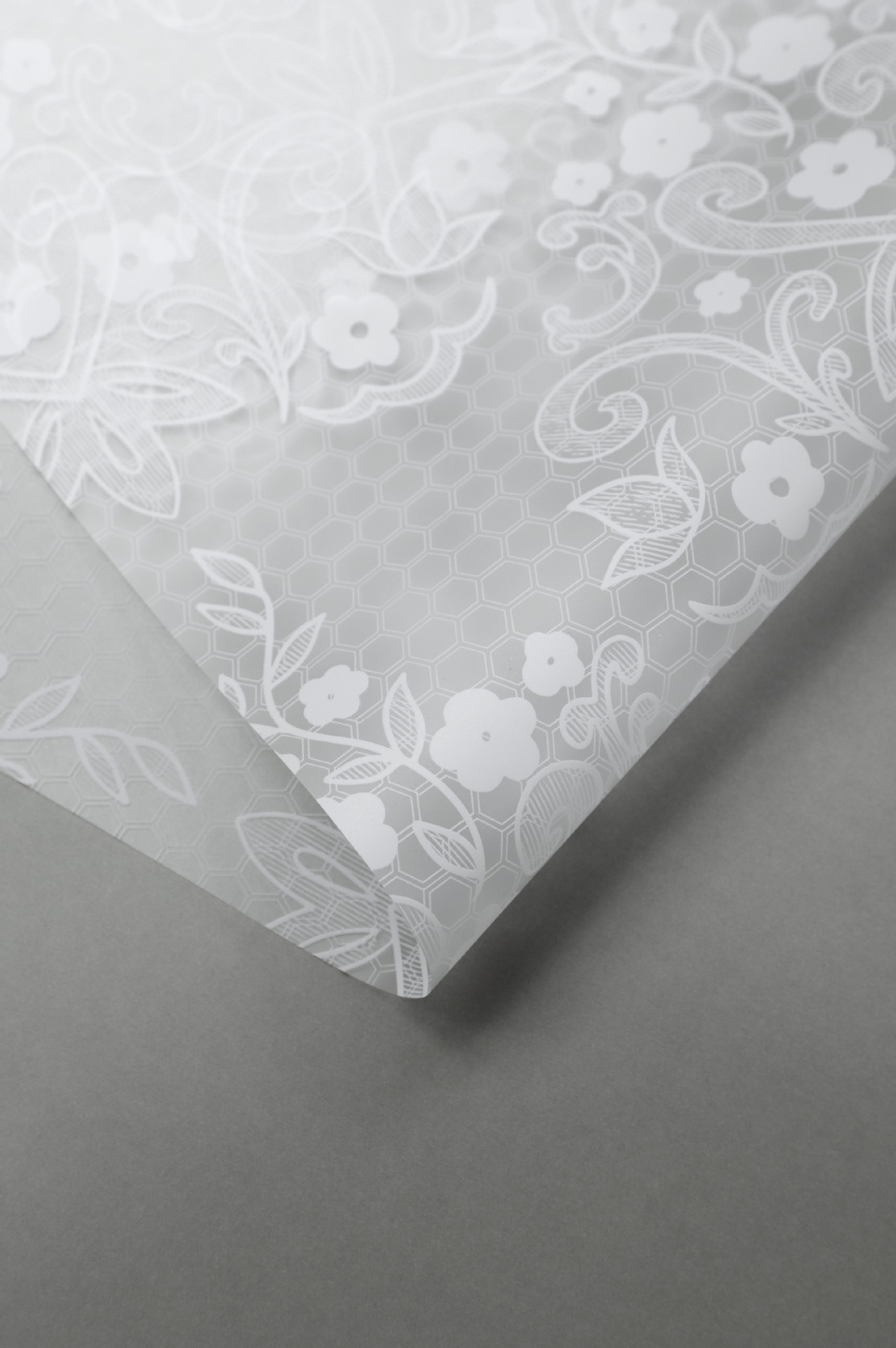 Li Zhi Ran encaje sueños nieveopp papel impermeable niebla cara ramo de flores papel de envoltura de flores transparentes papel de envoltura de flores