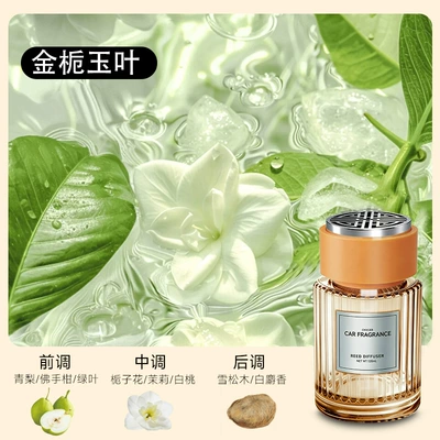 High-End Car Fragrance, Car Perfume, Car Fragrance for Men, Car Perfume to Remove Odors, Business Car Fragrance (Car Perfume Aromatherapy) - golden-gardenia-jade-leaf