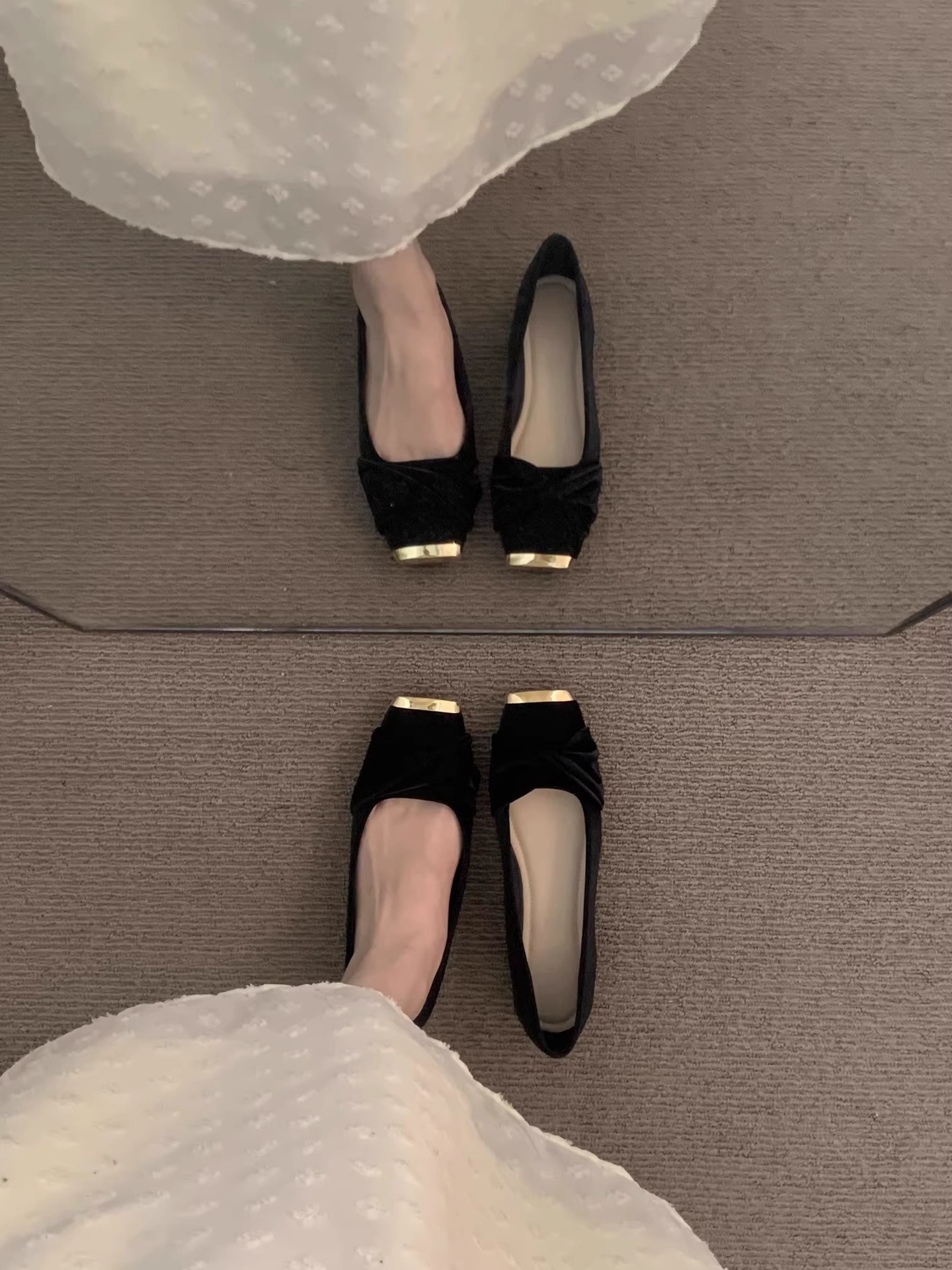 Flat Elegant Gentle High-End Commuter Shoes For Women 2025 New Spring French Square Toe Mary Jane Loafers_vogvips.com