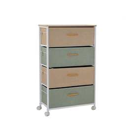 SALES!!大四层布袋小边桌布艺简易抽屉式多层收纳柜子整理柜