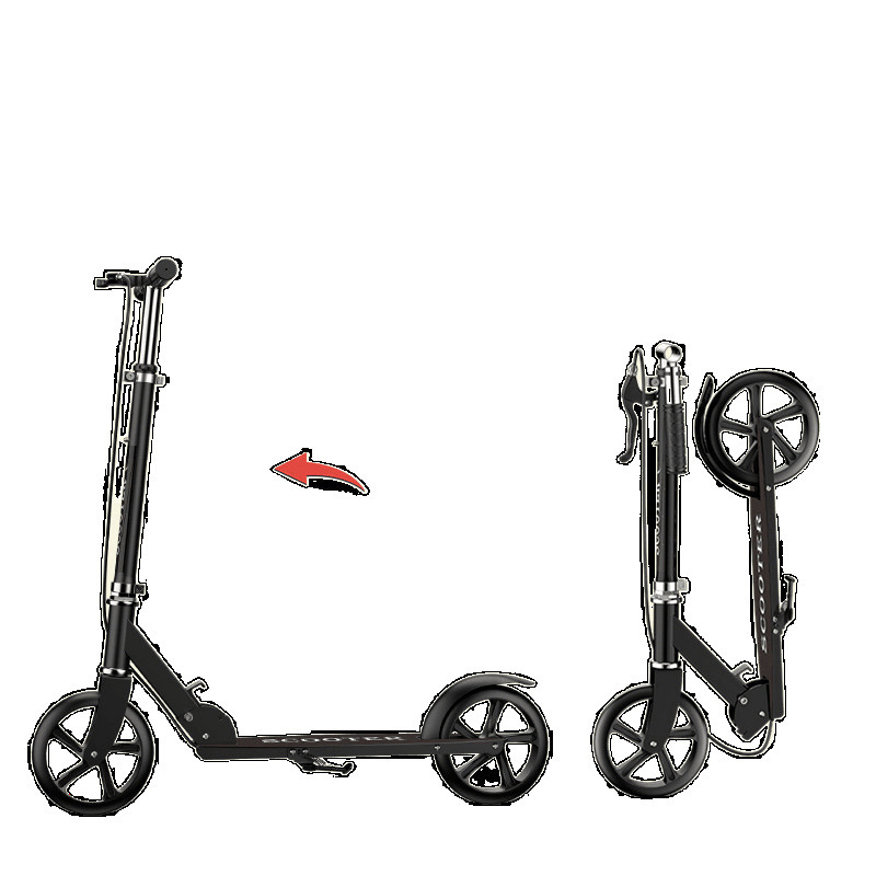 Scooter para adultos de dos ruedas de la escuela de la ciudad campus dos plegables para los niños jóvenes a pedal