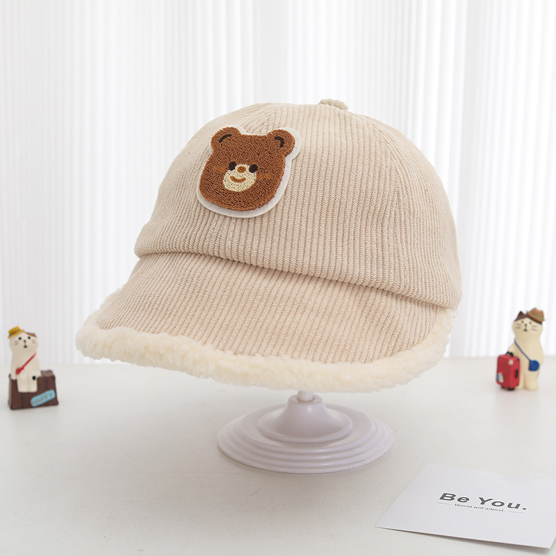 Sombreros para niños otoño y invierno para niños y niñas sombreros de pescadores coreanos con gorra de terciopelo caliente, gorra de cuenca de alta mar