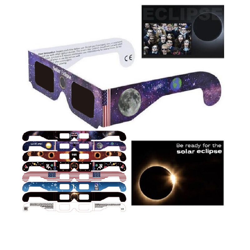 2026 Solar Eclipse Viewing Glasses Paper Solar Eclipse Glasses Solar Eclipse Viewing Glasses with Iso Certification Available
